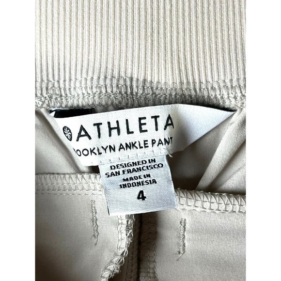 Athleisure Workout Casual Athleta Abalone Grey Brooklyn Ankle Pant, Women's 4 - Picture 4 of 9